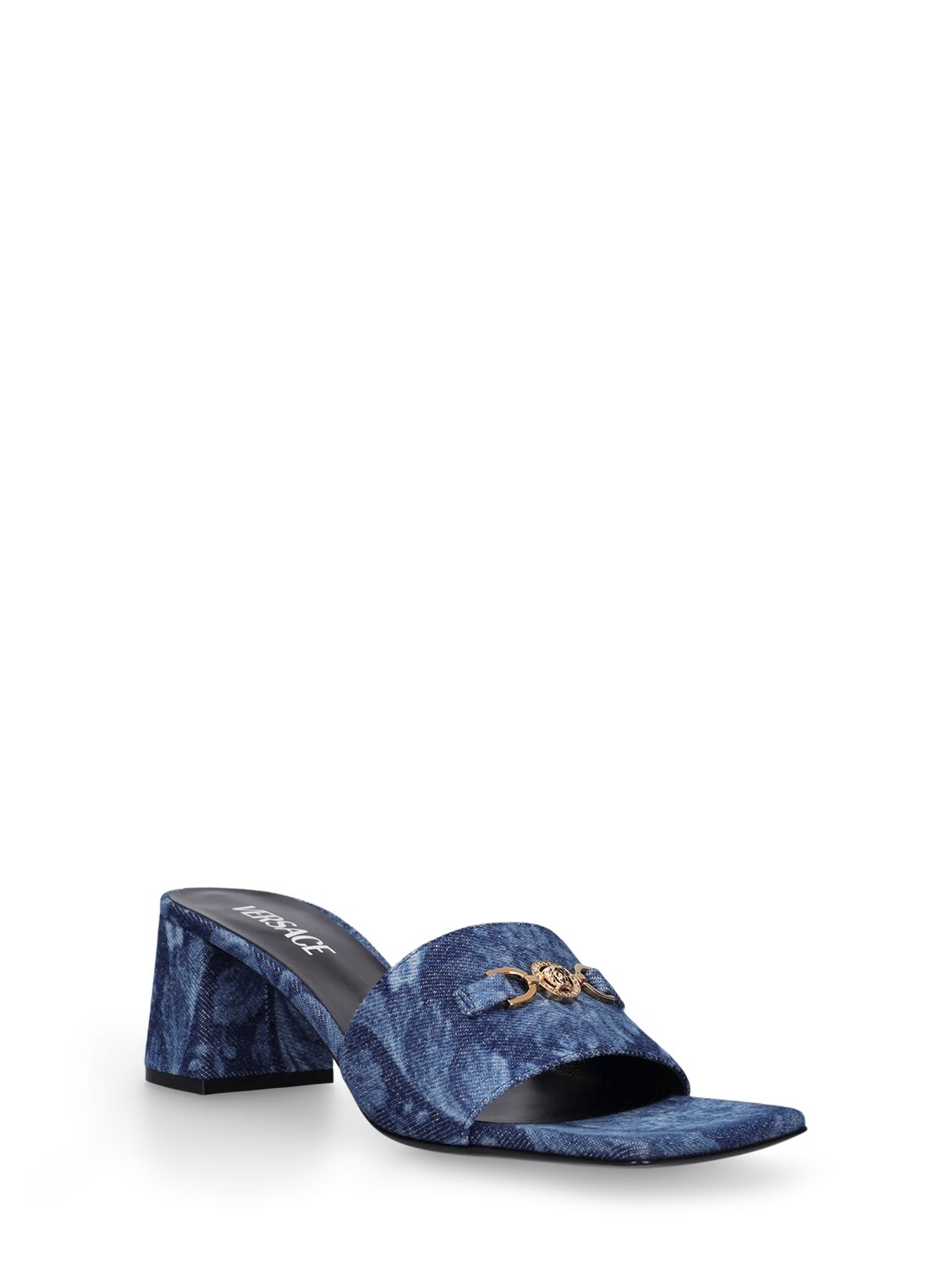 Versace Versace 55mm Denim mules - Size: UK 5 Sandals | Shop From The Mirage