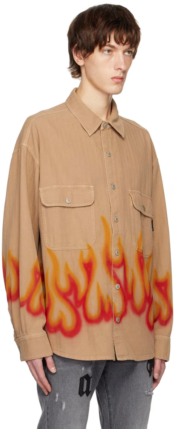 Tan Burning Shirt