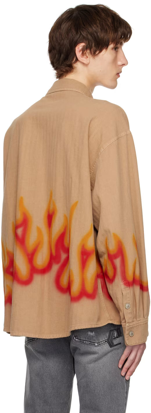 Tan Burning Shirt