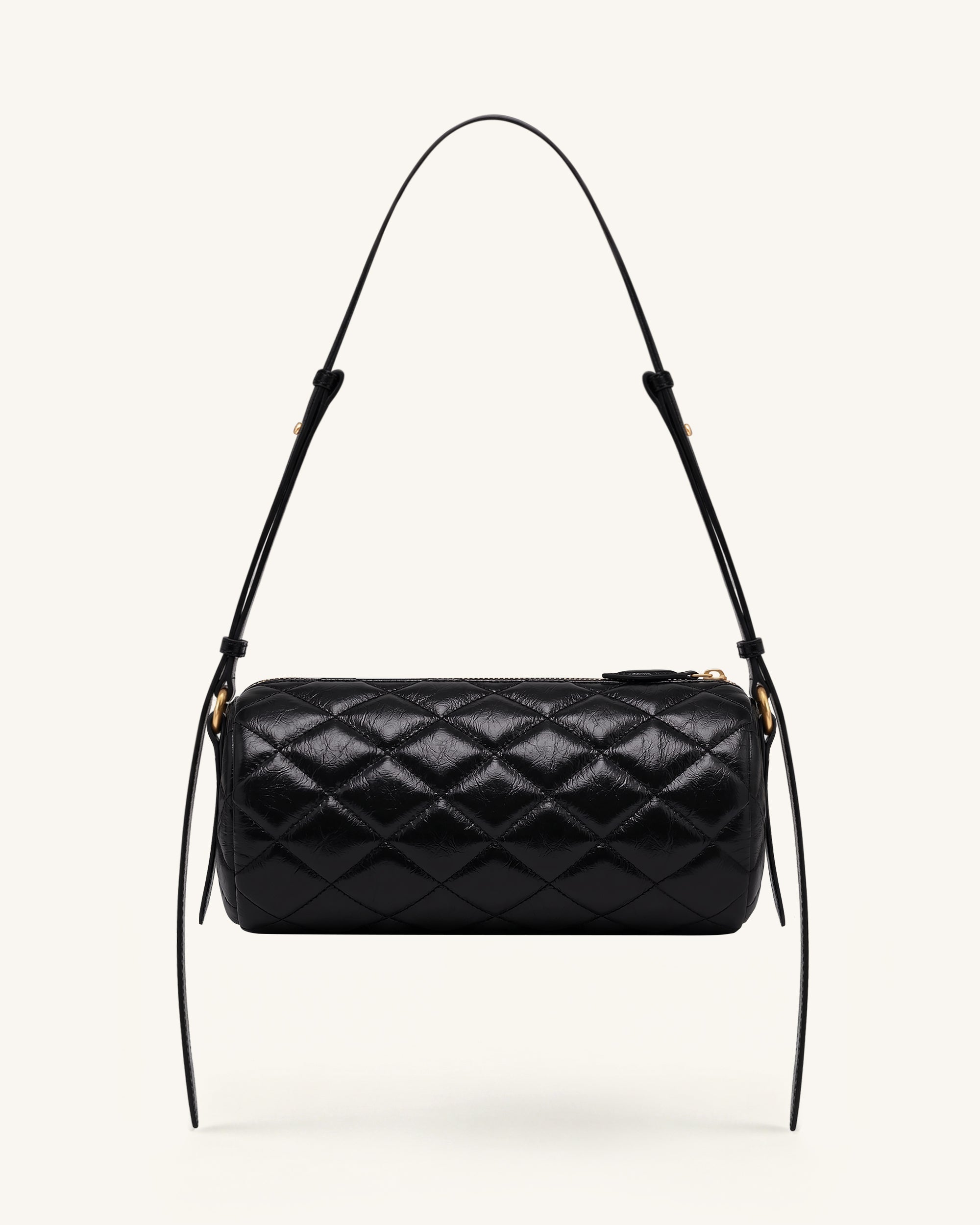 Lucienne Dachshund Quilted Chain Shoulder Bag - Black