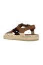 Prada Brown Leather Fisherman Sandals with Jute Espadrille Sole
