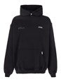 Represent 'Patron of The Club' Black Hoodie with Front and Back Logo Print in Cotton Man