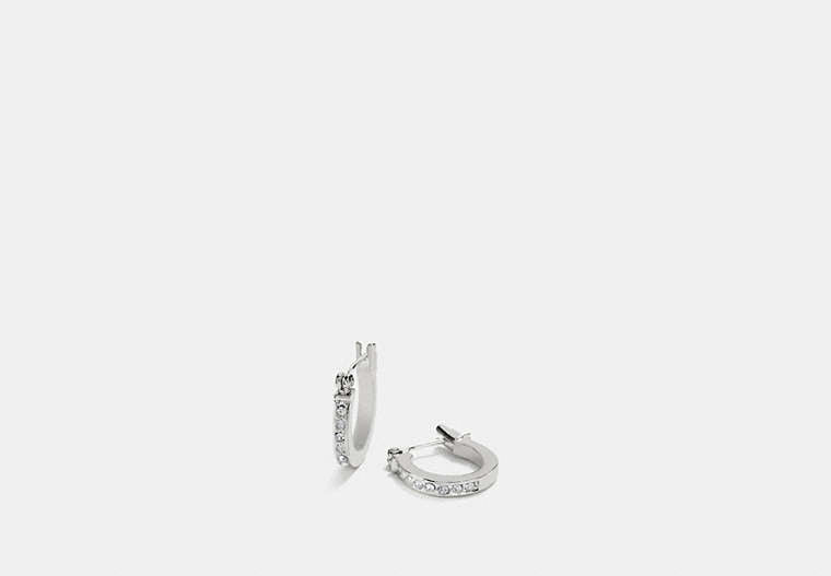 Pave Signature Huggie Earrings