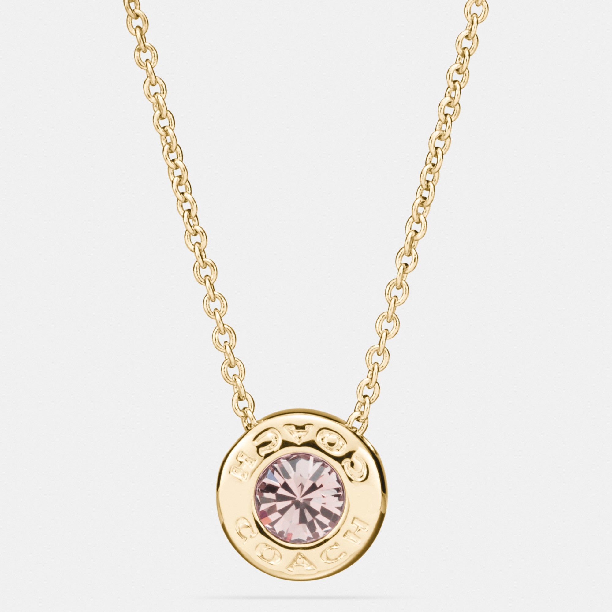 Open Circle Stone Necklace
