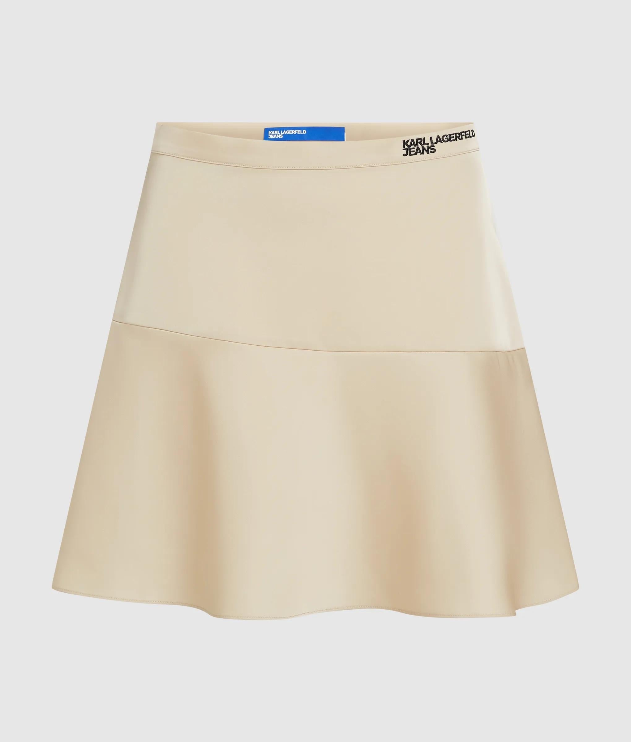Satin mini skirt