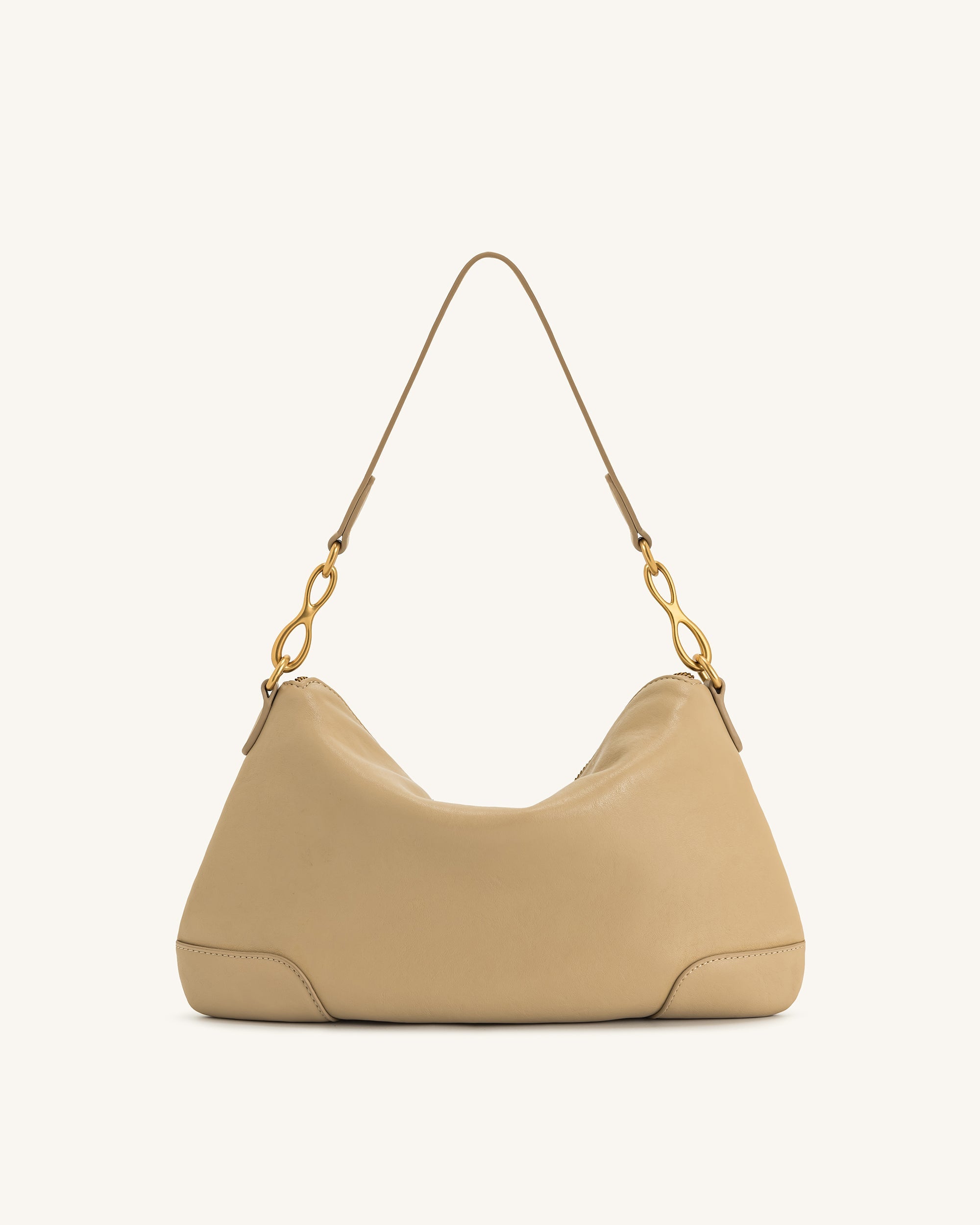 Jayla Metal Pendant Embellished Shoulder Bag - Blue Denim