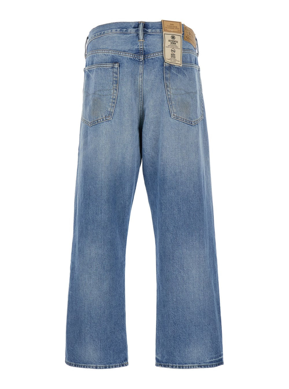Polo ralph lauren Blue Jeans with Five-Pocket Design and Logo Patch on the Back in Denim Man