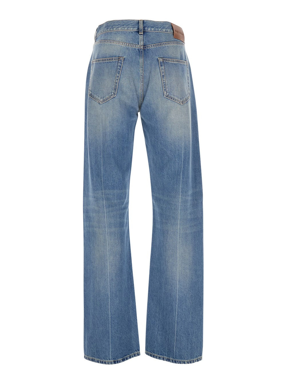 25 Alexander mcqueen Blue High Waisted Jeans with Logo Detail on the Loop and Logo Patch on the Rear in Denim Man