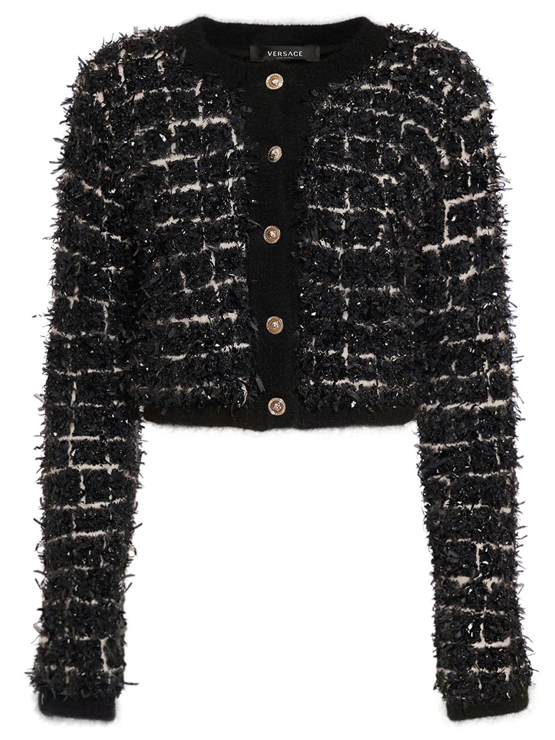 Versace Versace Knit jacquard cropped jacket - Size: XXS Jackets | Shop From The Mirage