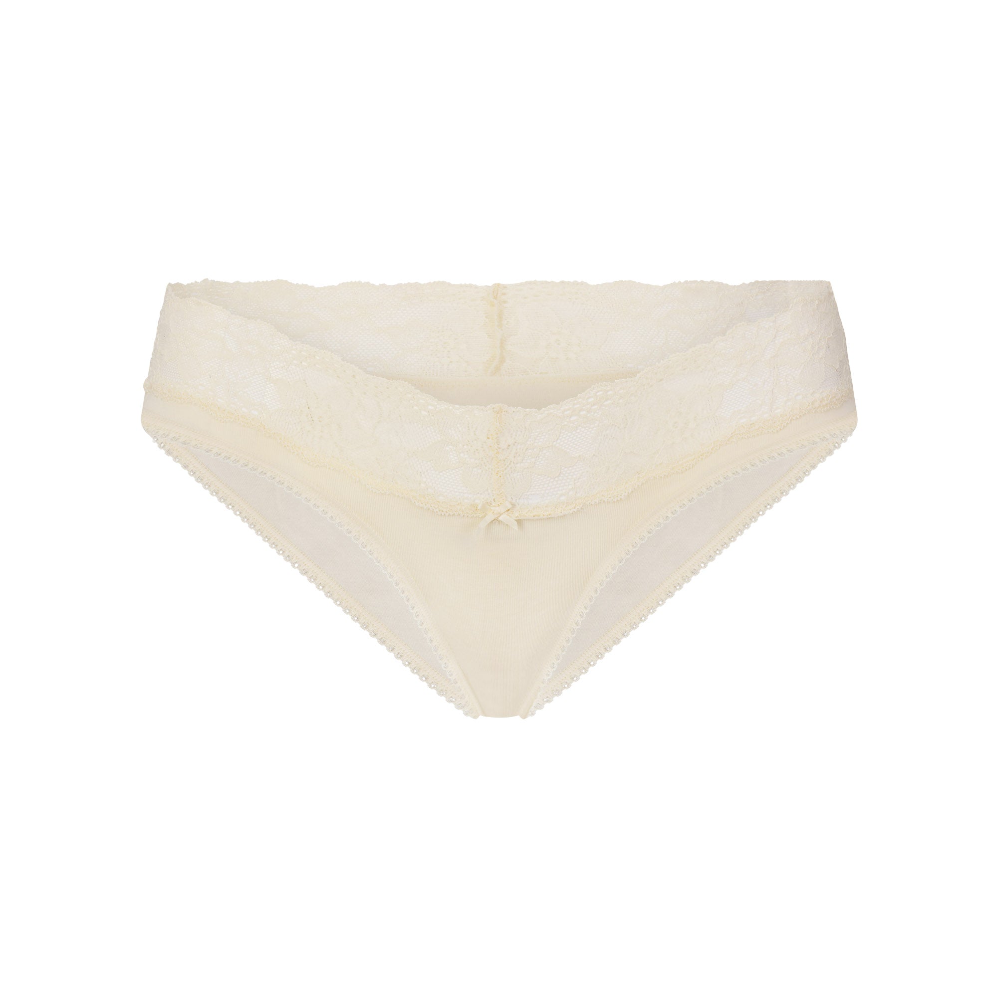 Lightweight Cotton Wide Lace Brief