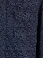 Fendi Blue Shirt with Pointed Collar and All Over FF Motif in Cotton Man