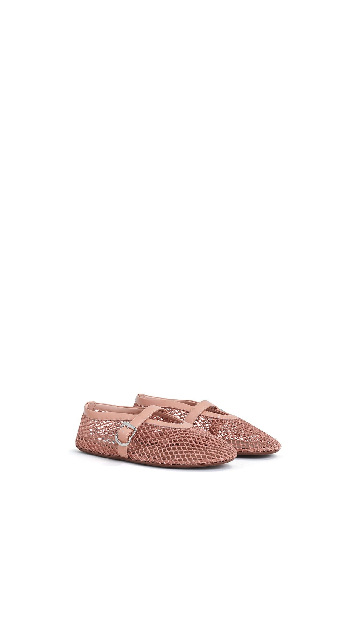 Alaïa Nude BALLET FLATS IN FISHNET