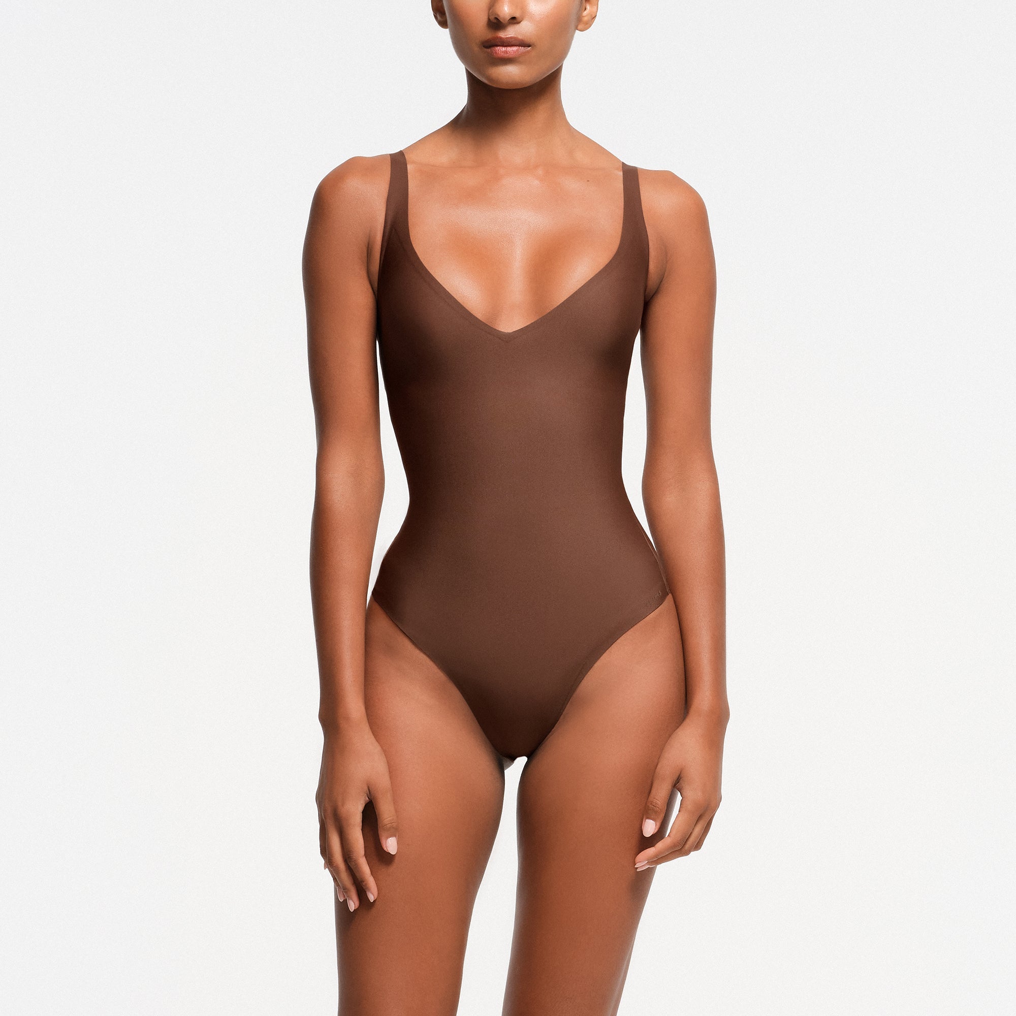Skims Body Core Sculpt Plunge Thong Bodysuit
