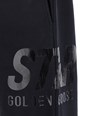 Golden goose Black Jogger Pants with Logo Printed on the Side in Cotton Man