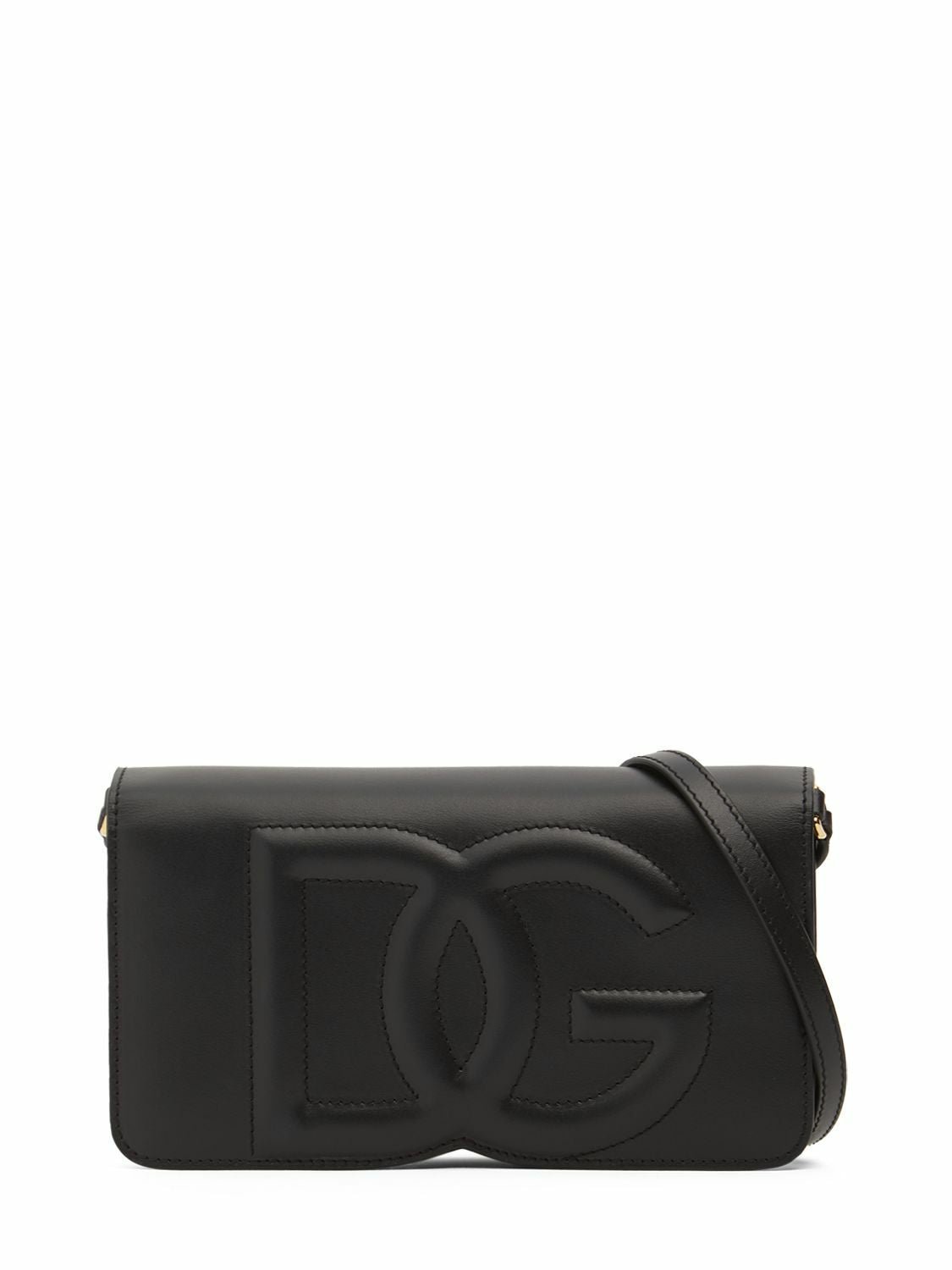 DG-logo leather phone bag