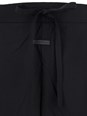Fear of god Black Pants with Front Knot Closure and Logo Patch in Cotton and Wool Blend Woman