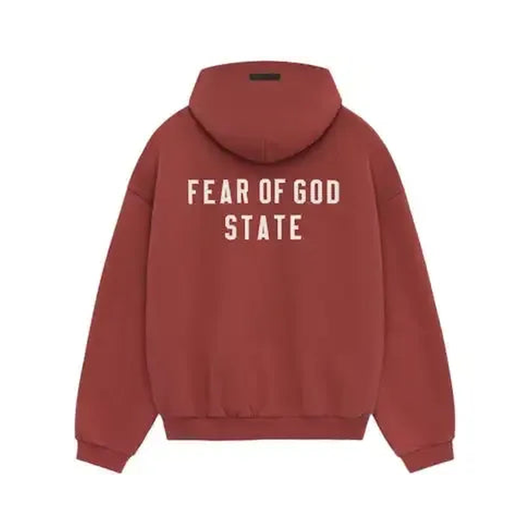 Fear of God Essentials Heavy Fleece Fullzip Hoodie Crimson