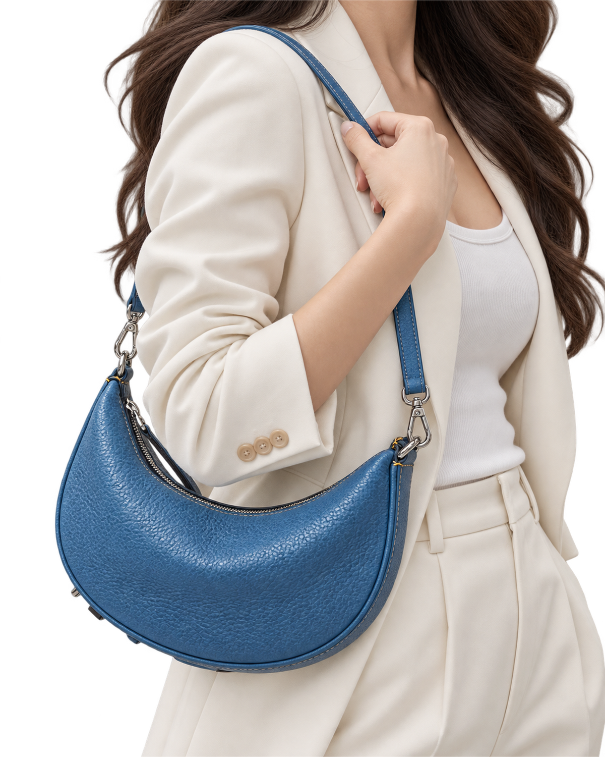Fendi Blue Fendigraphy Mini Cross Body Bag
