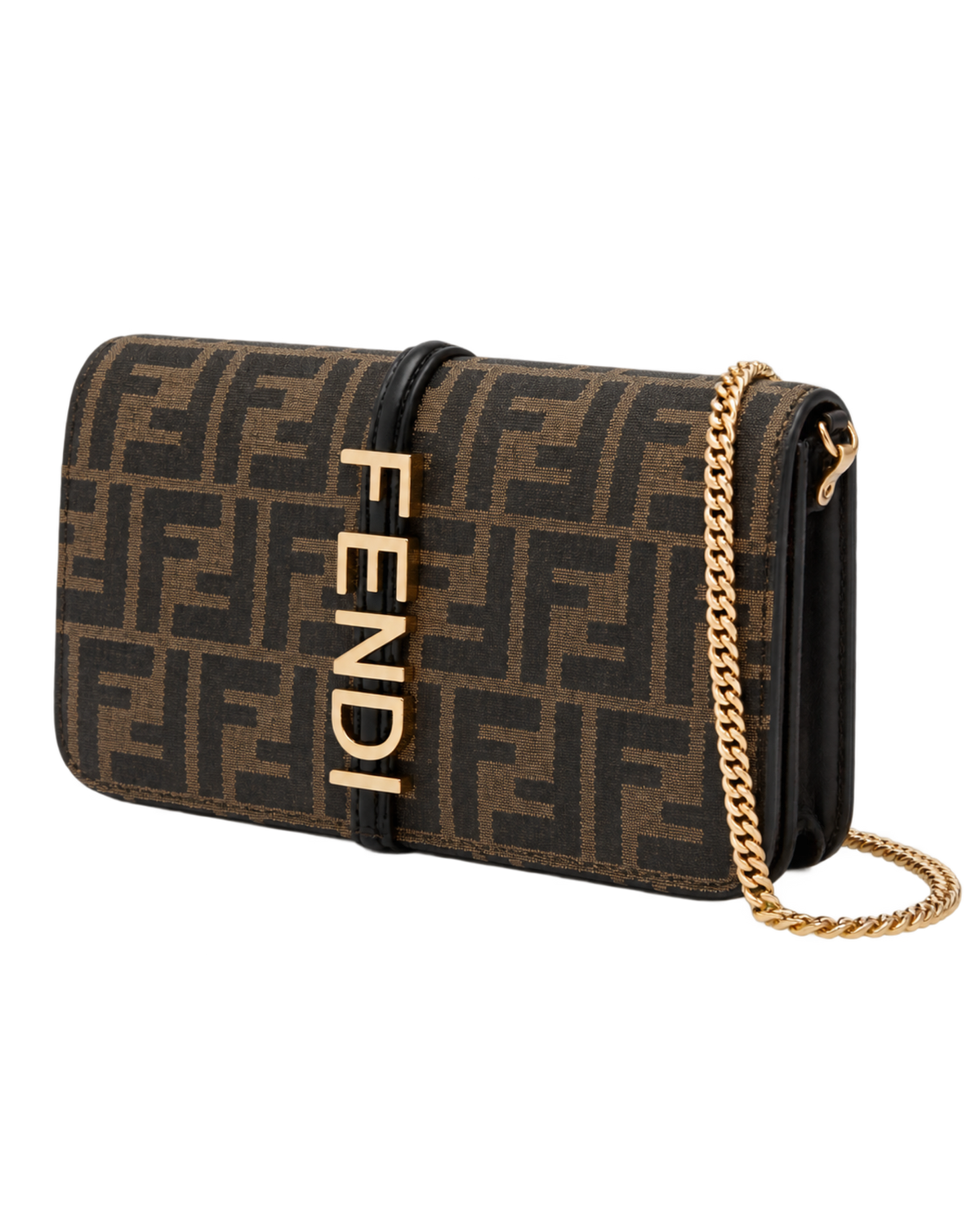 Fendi Fendigraphy jacquard chain wallet