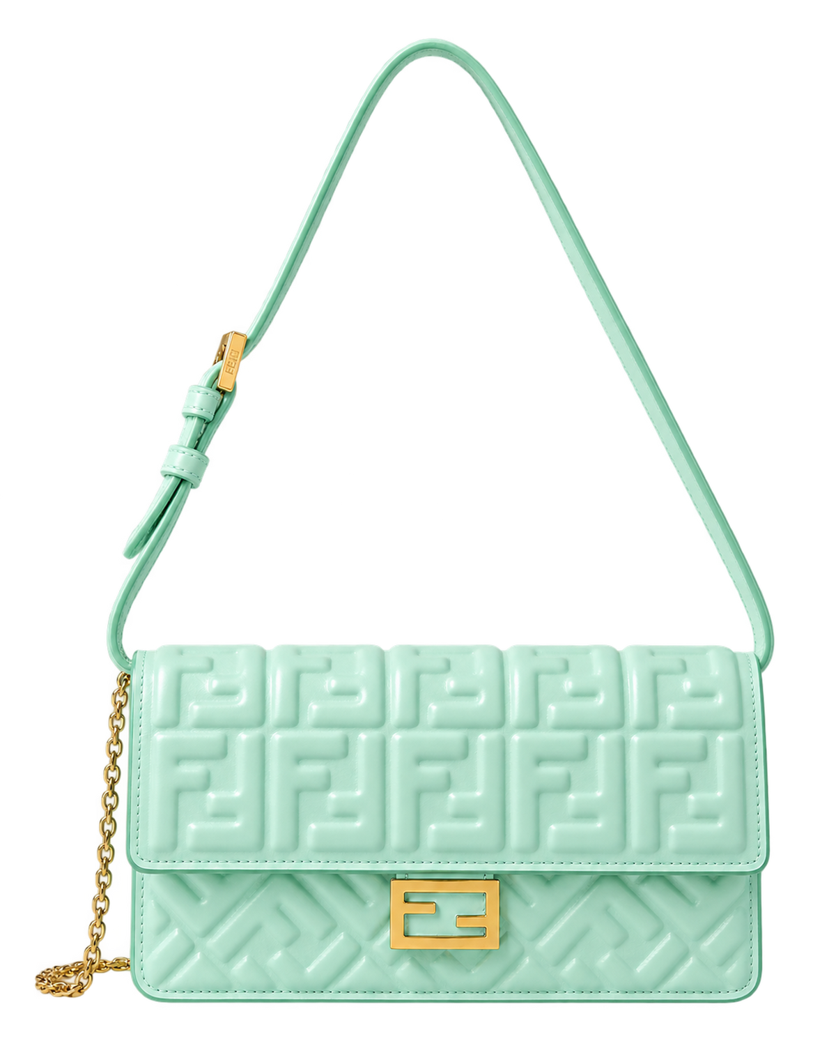 Fendi Light green nappa leather wallet with FF motif