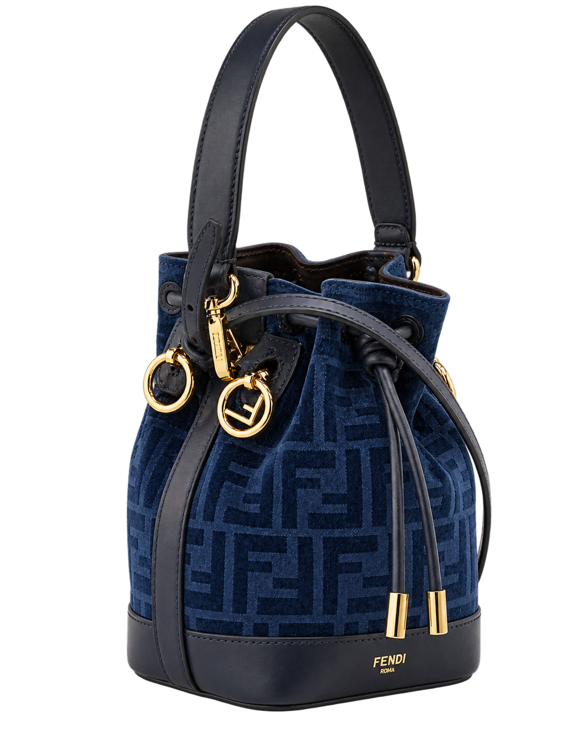 Fendi Mon Tresor Mini Bucket Bag in Denim