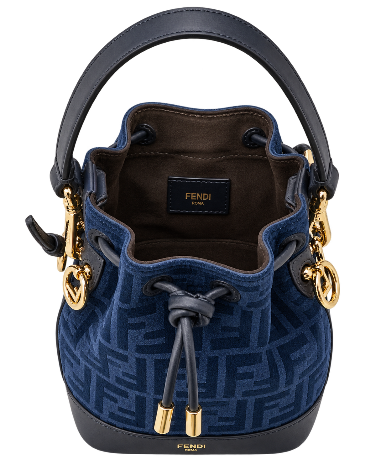Fendi Mon Tresor Mini Bucket Bag in Denim