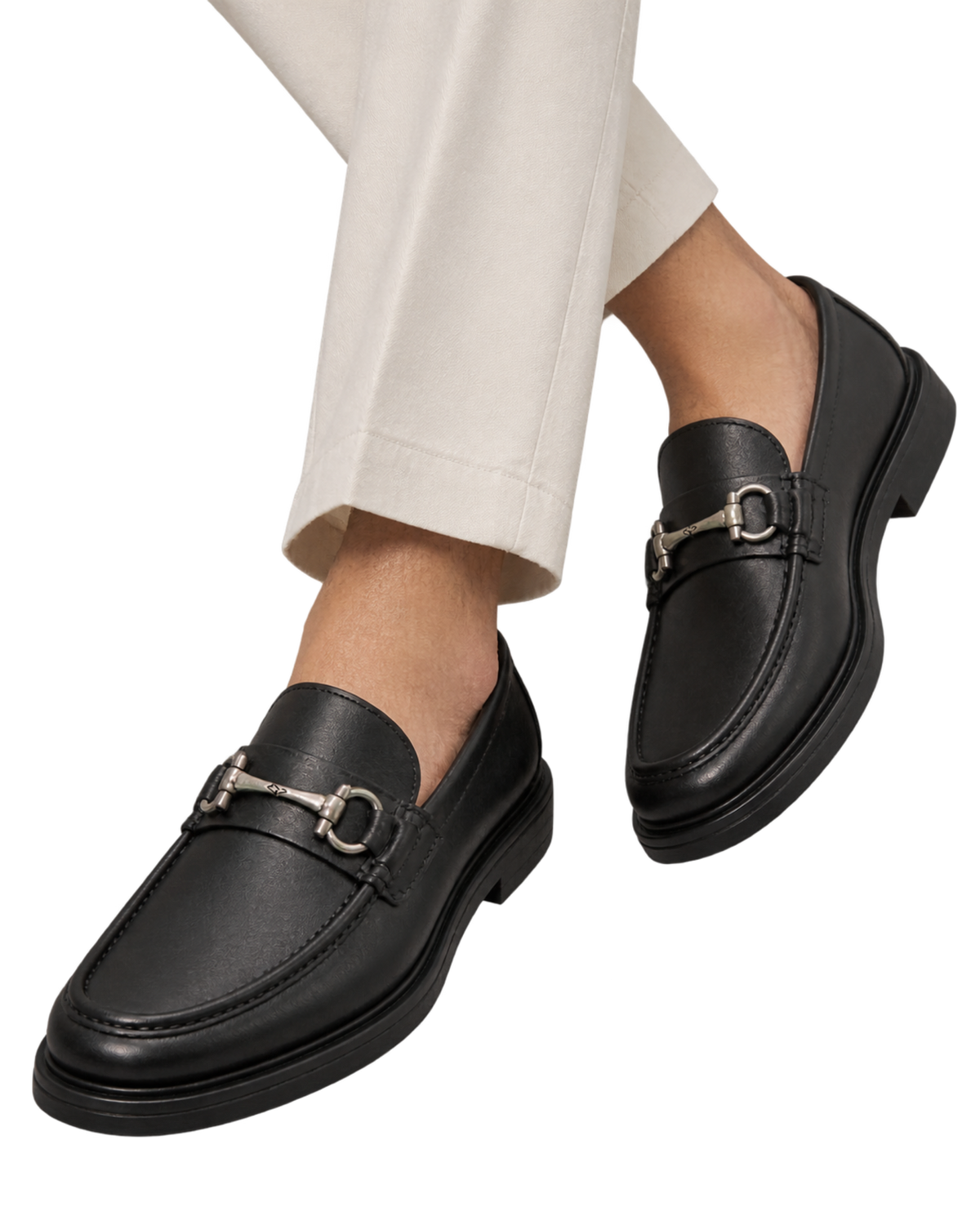 Ferragamo black leather loafers
