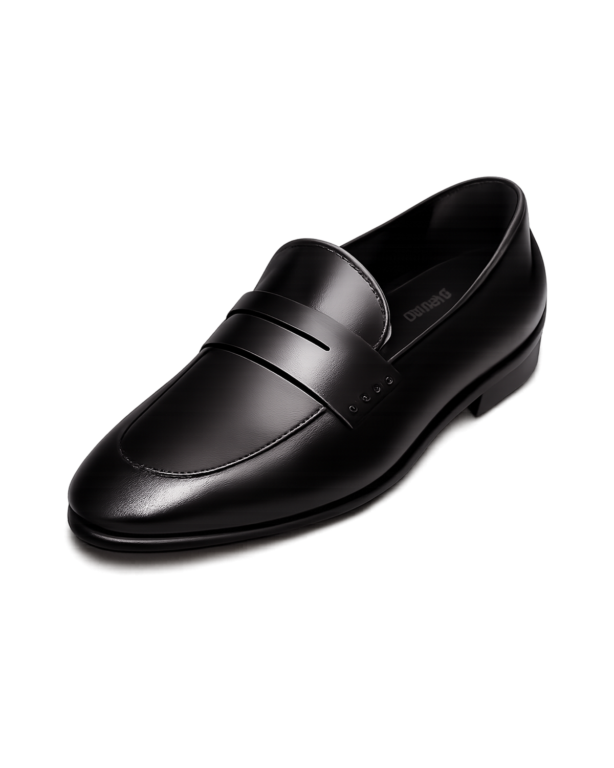 Ferragamo black leather penny loafers