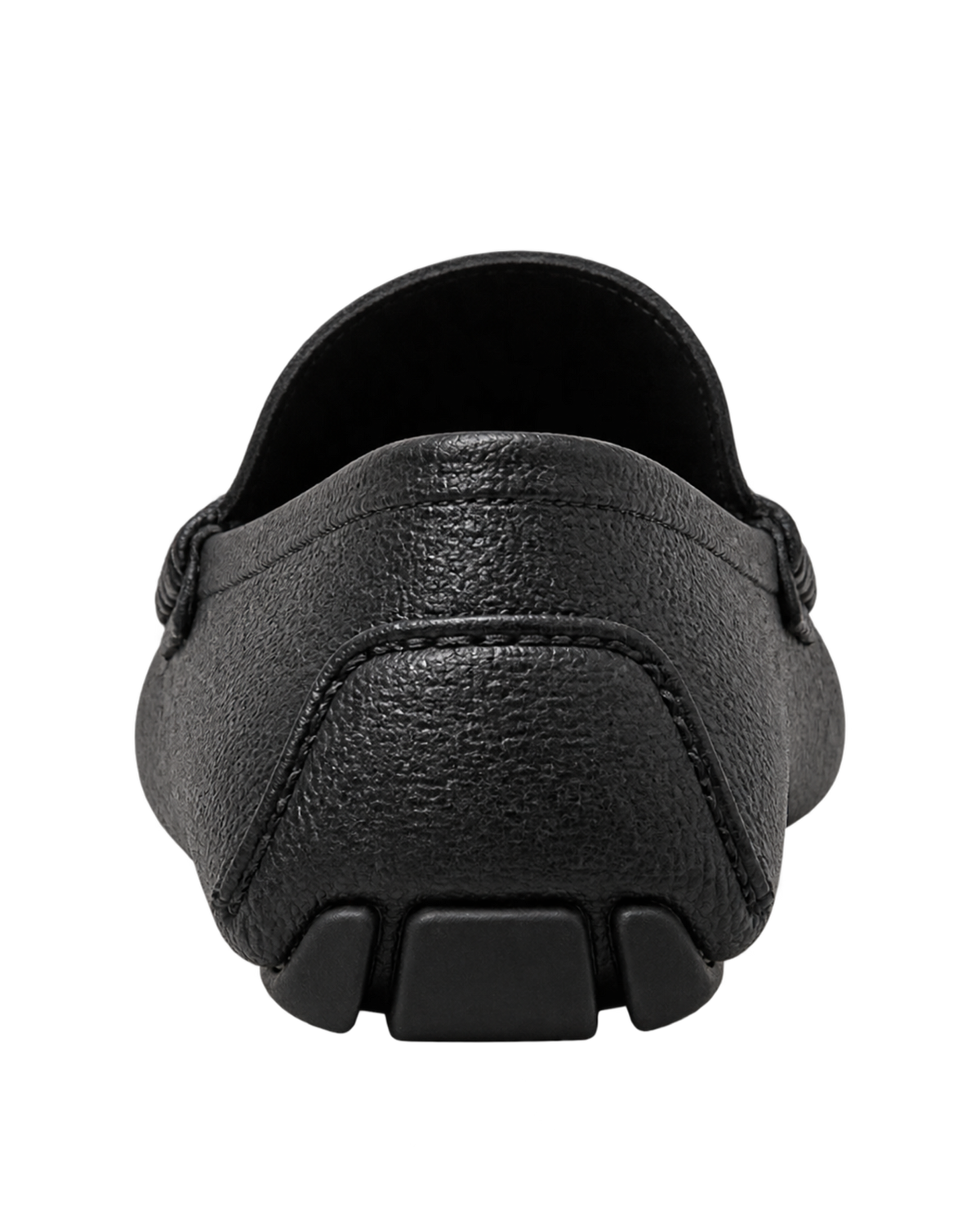 Ferragamo Black pebbled leather penny loafers