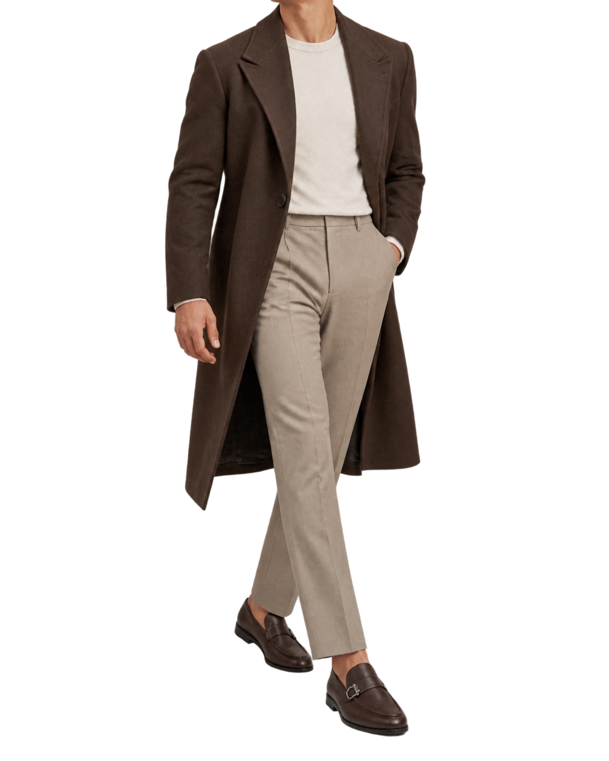 Ferragamo brown leather formal loafers