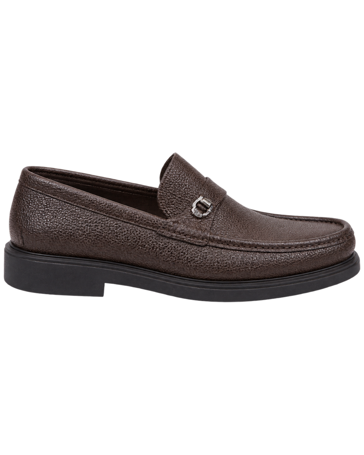 Ferragamo brown leather slip-on loafers