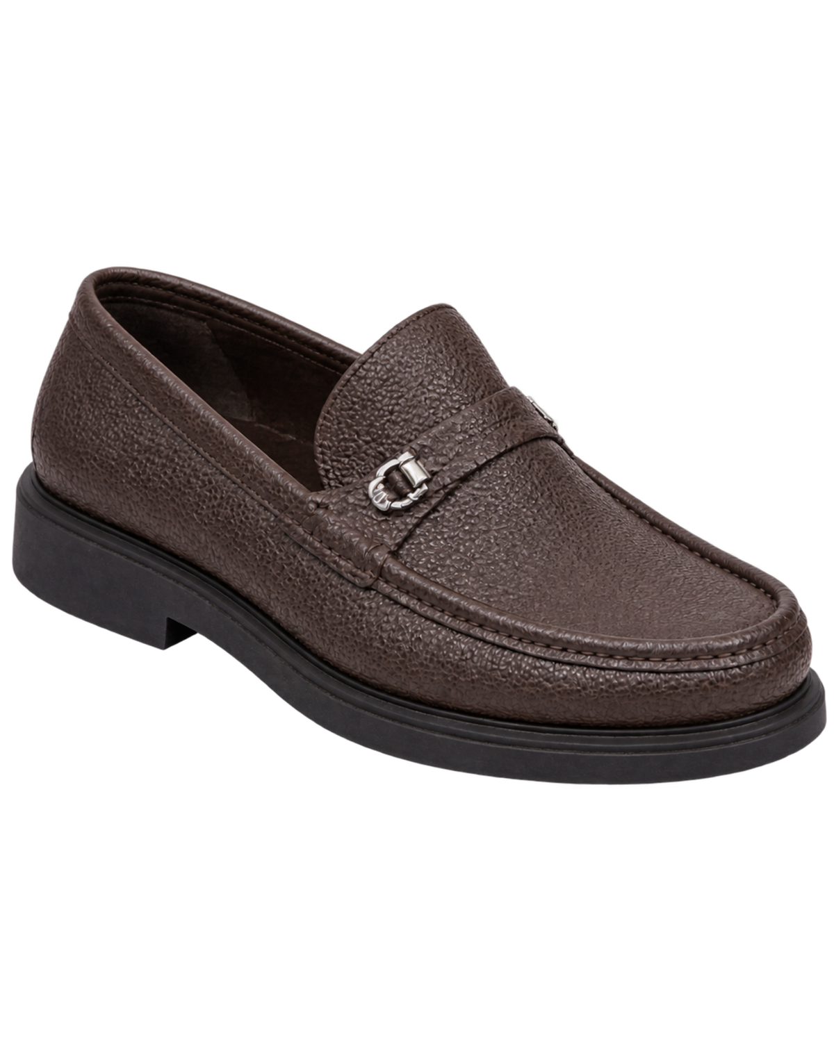 Ferragamo brown leather slip-on loafers