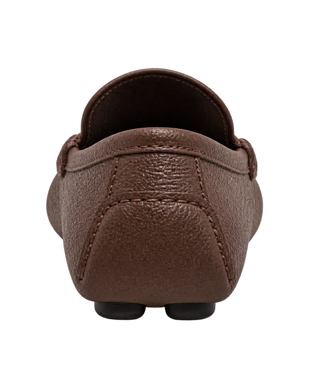 Ferragamo brown pebbled leather penny loafers