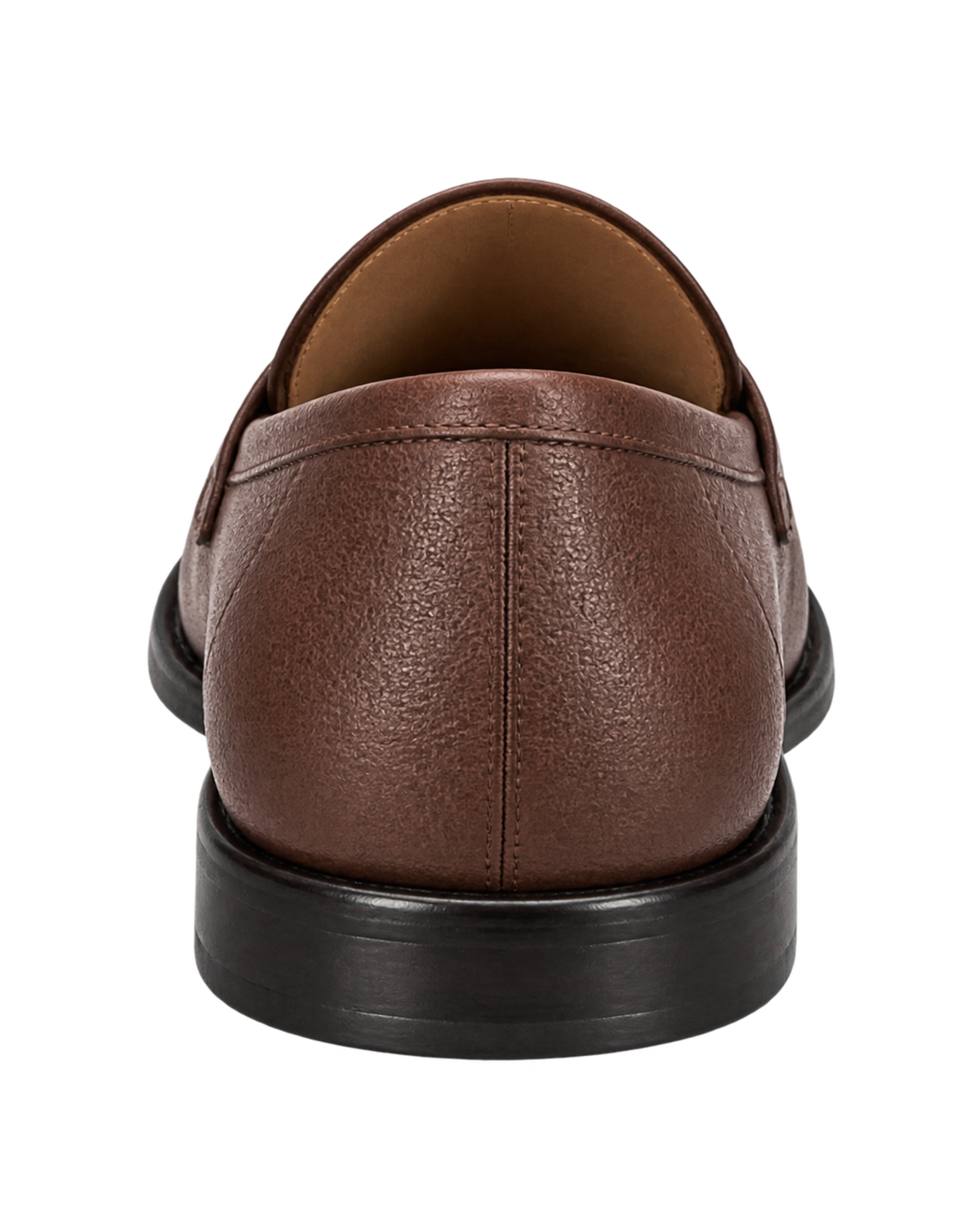 Ferragamo brown textured leather penny loafers