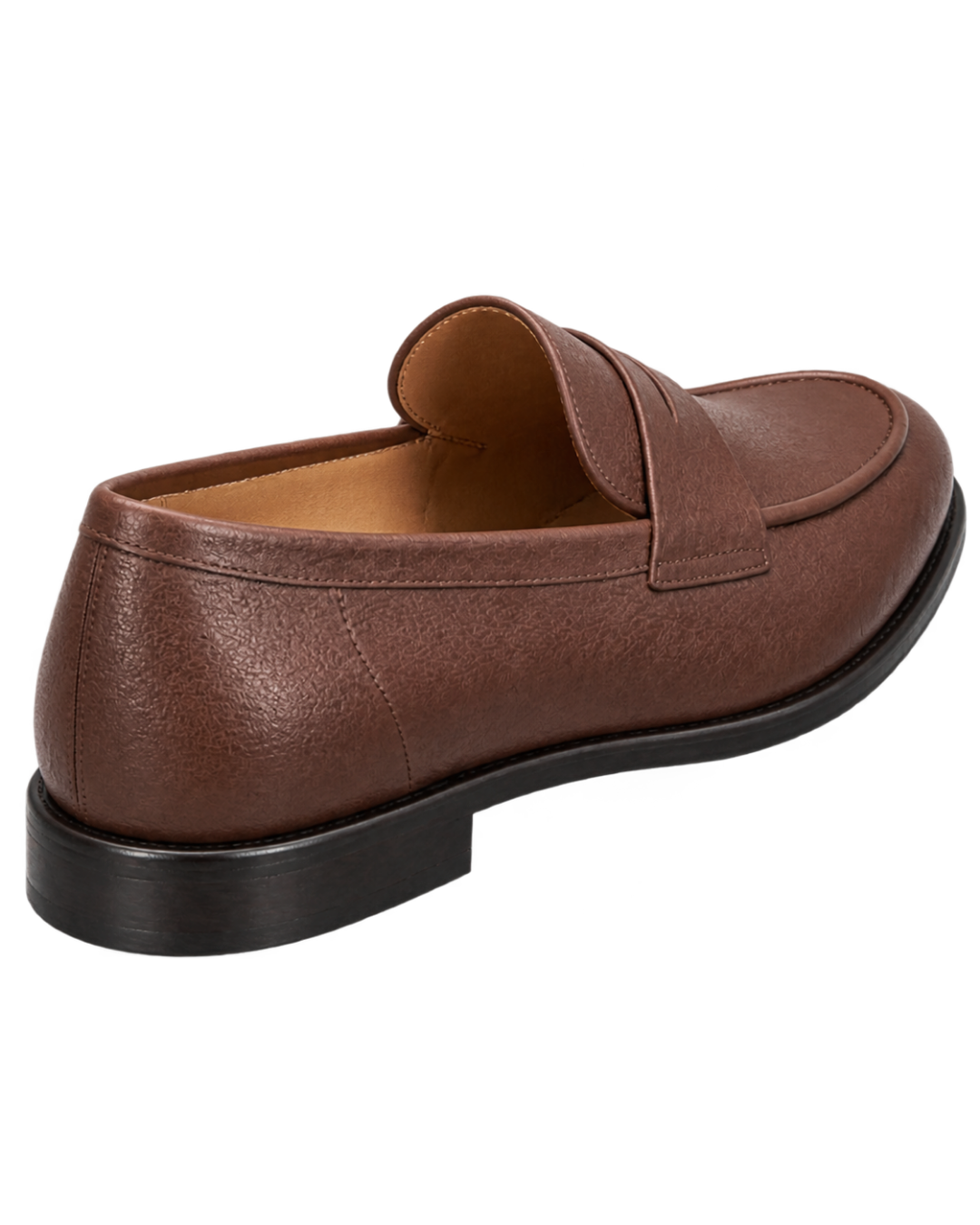Ferragamo brown textured leather penny loafers