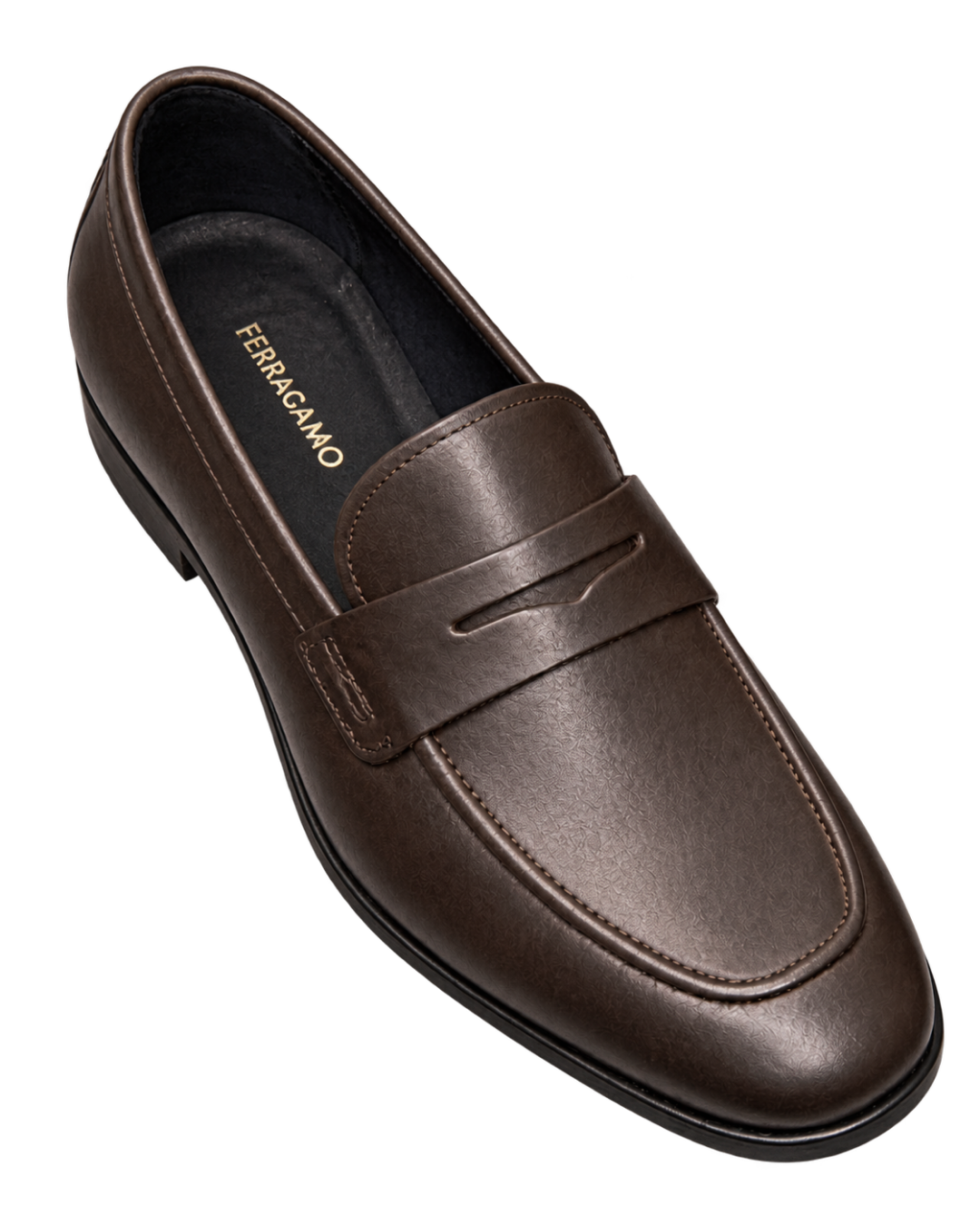 Ferragamo espresso leather penny loafers
