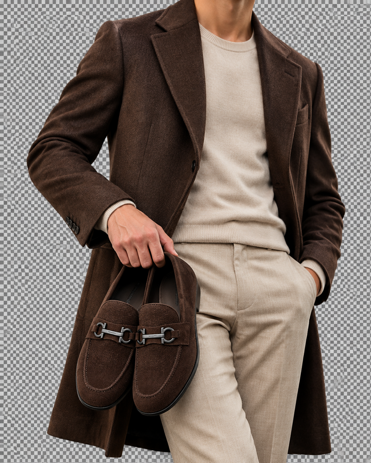 Ferragamo Foster Textured Suede Gancini Bit Loafers
