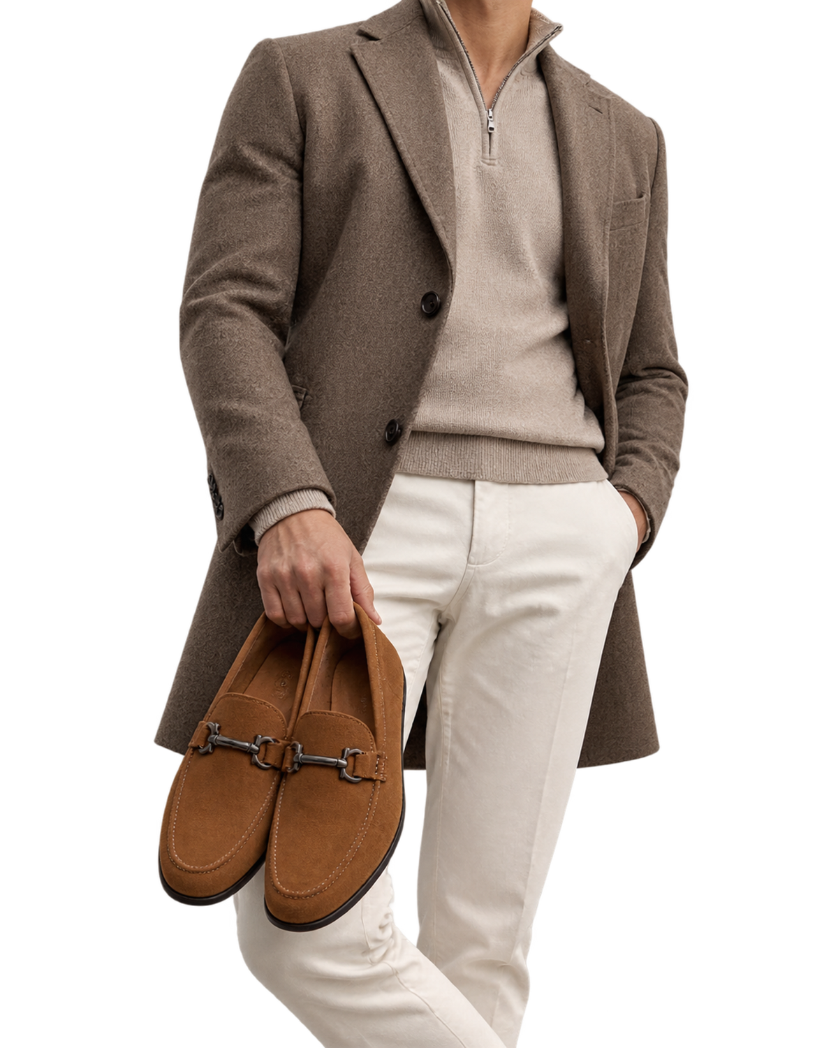 Ferragamo Gancini Brown Suede Loafer