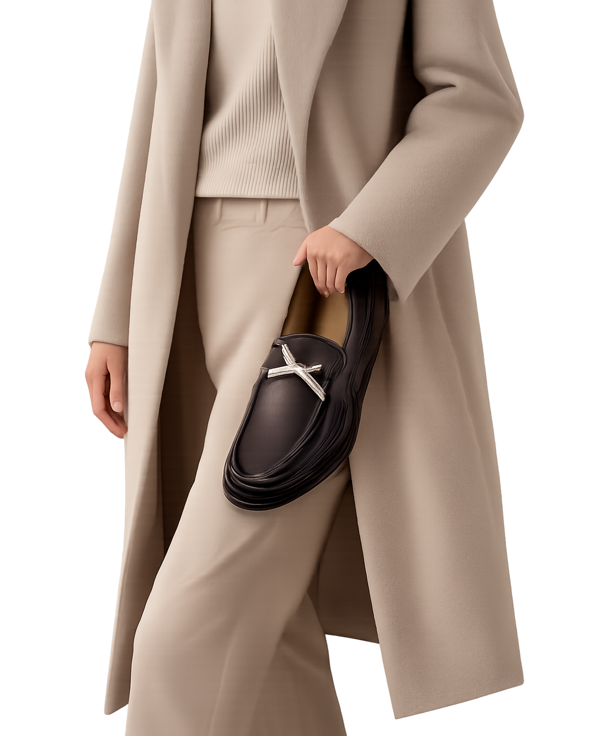 Ferragamo Gancini dark brown leather loafer featuring a signature