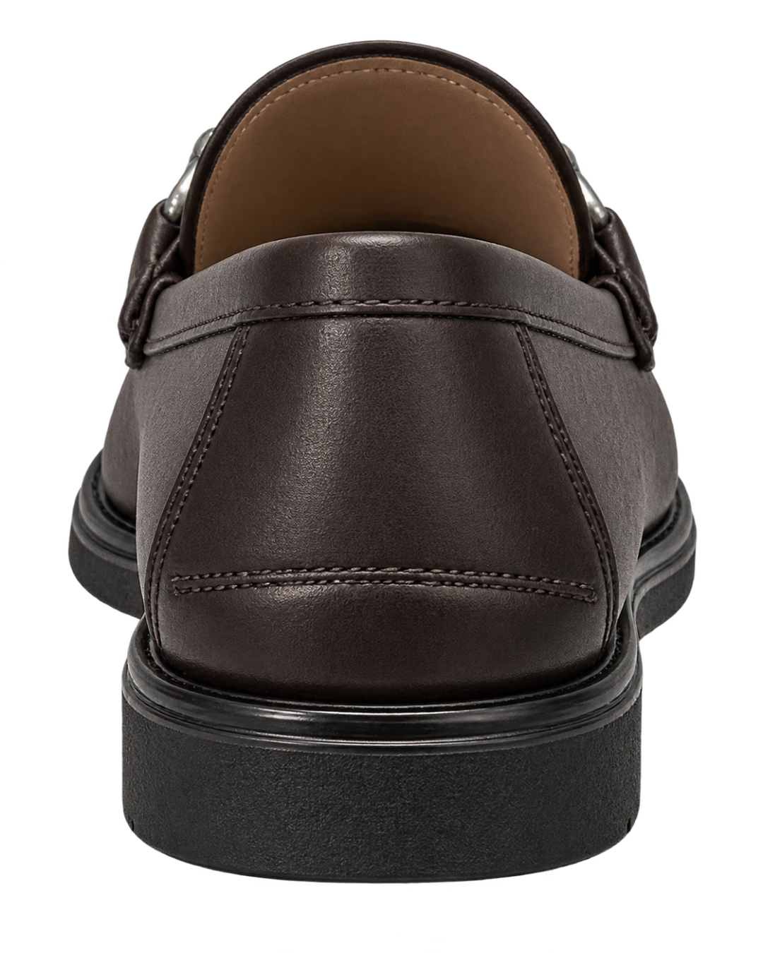 Ferragamo Gancini dark brown leather loafer featuring a signature