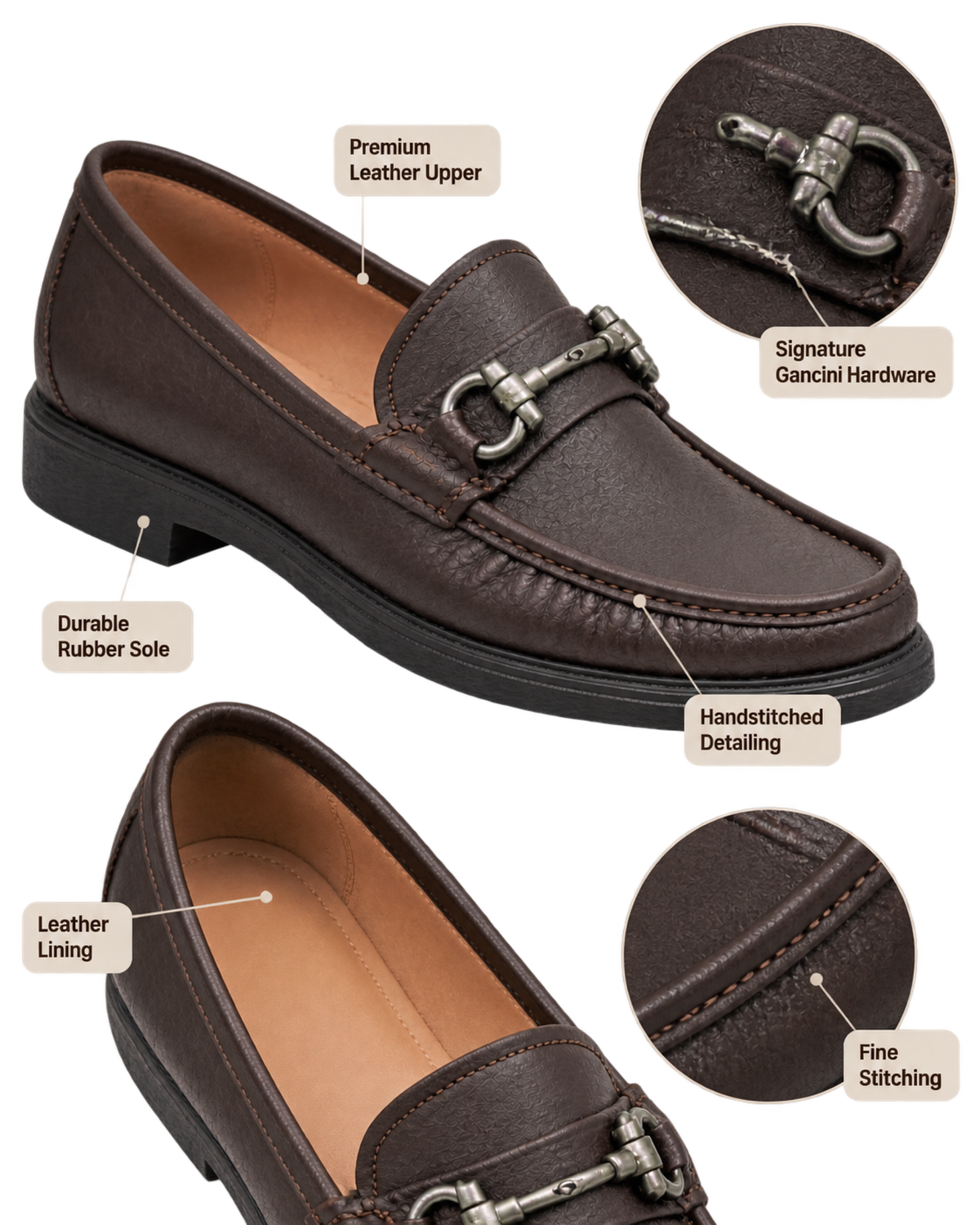 Ferragamo Gancini Drivers in black calf leather