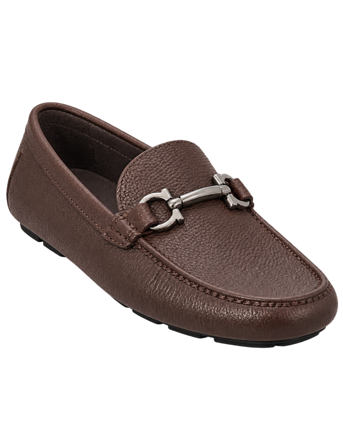 Ferragamo Gancini Ornament Driver Moccasins