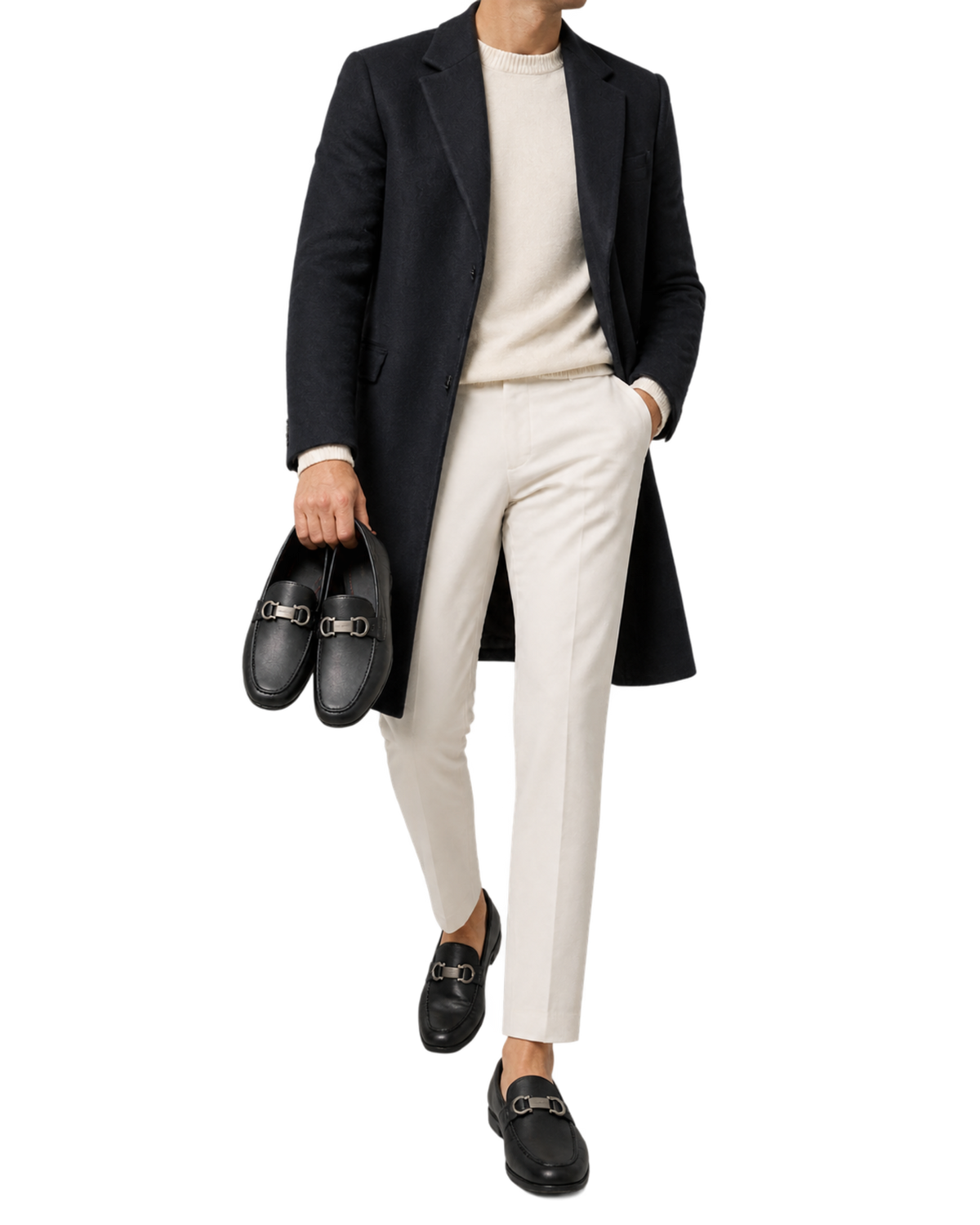 Ferragamo Gancini Ornament Hybrid Leather Driver Loafers