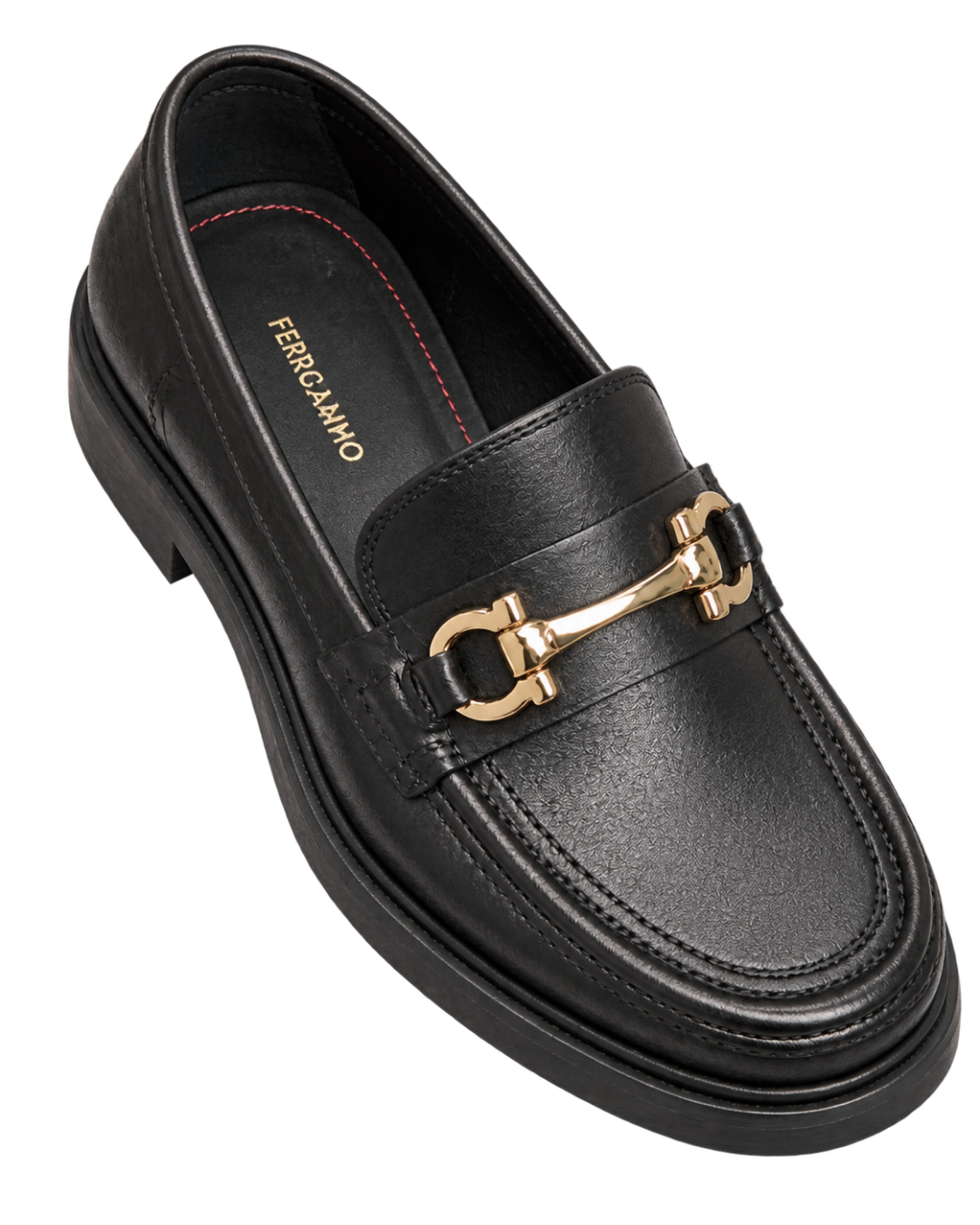 Ferragamo Gancini-plaque leather loafers