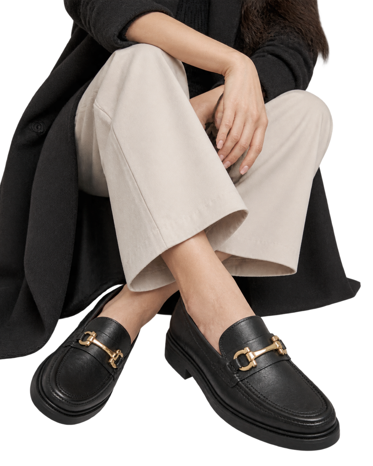 Ferragamo Gancini-plaque leather loafers