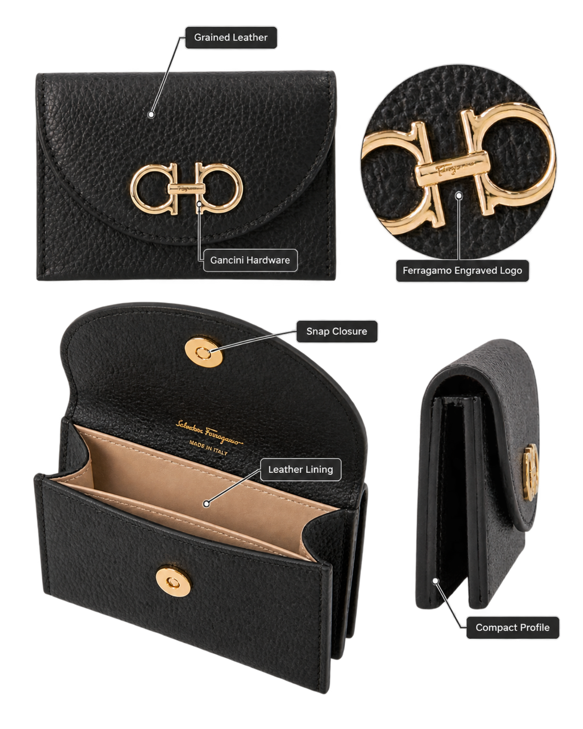 Ferragamo Gancini Women Card Holder
