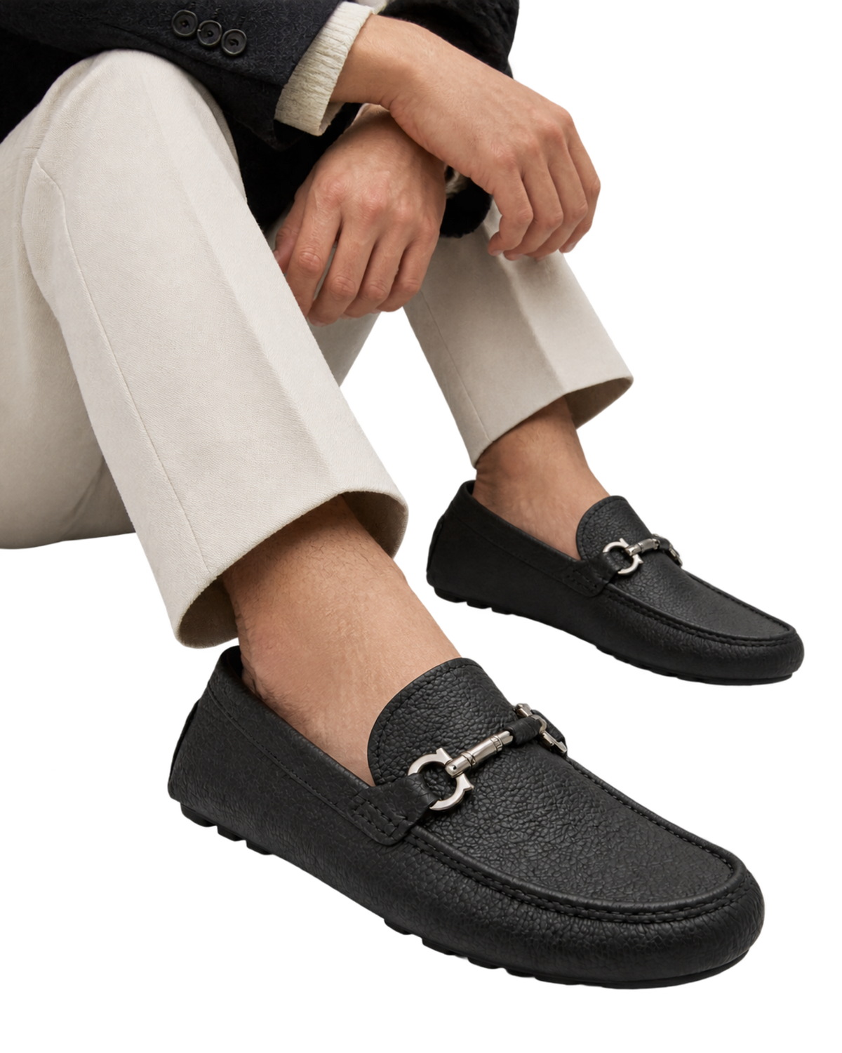Ferragamo Parigi Gancini Ornament Driver loafers
