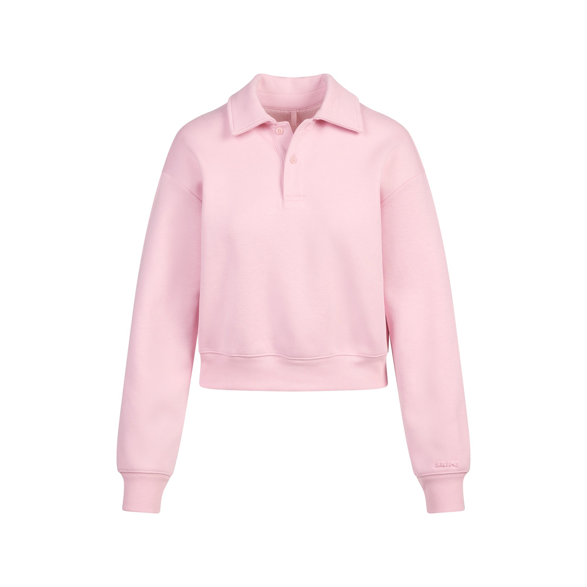 Cotton Fleece Polo Sweatshirt