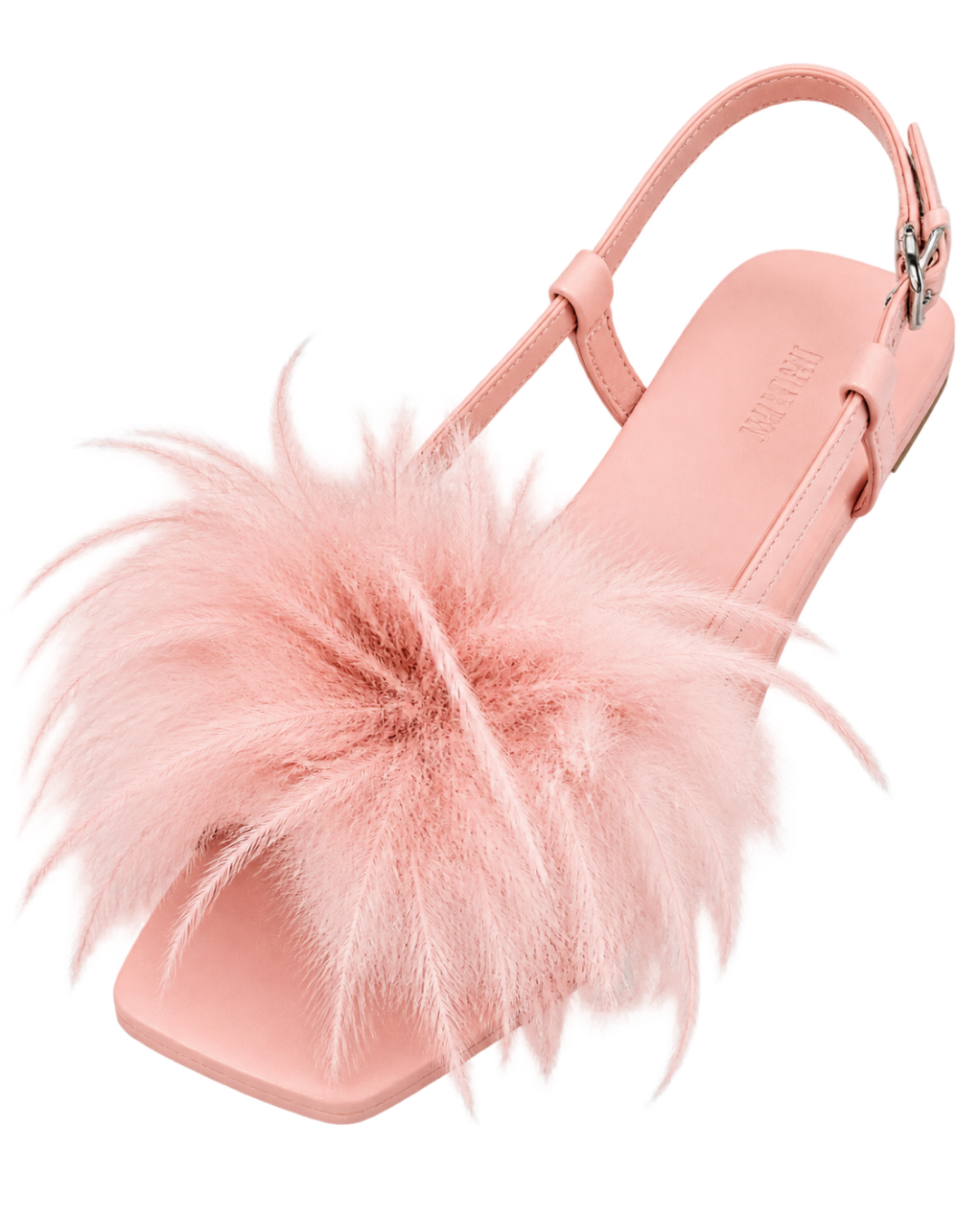 Fluffy Flats Sandals - Pink Beige