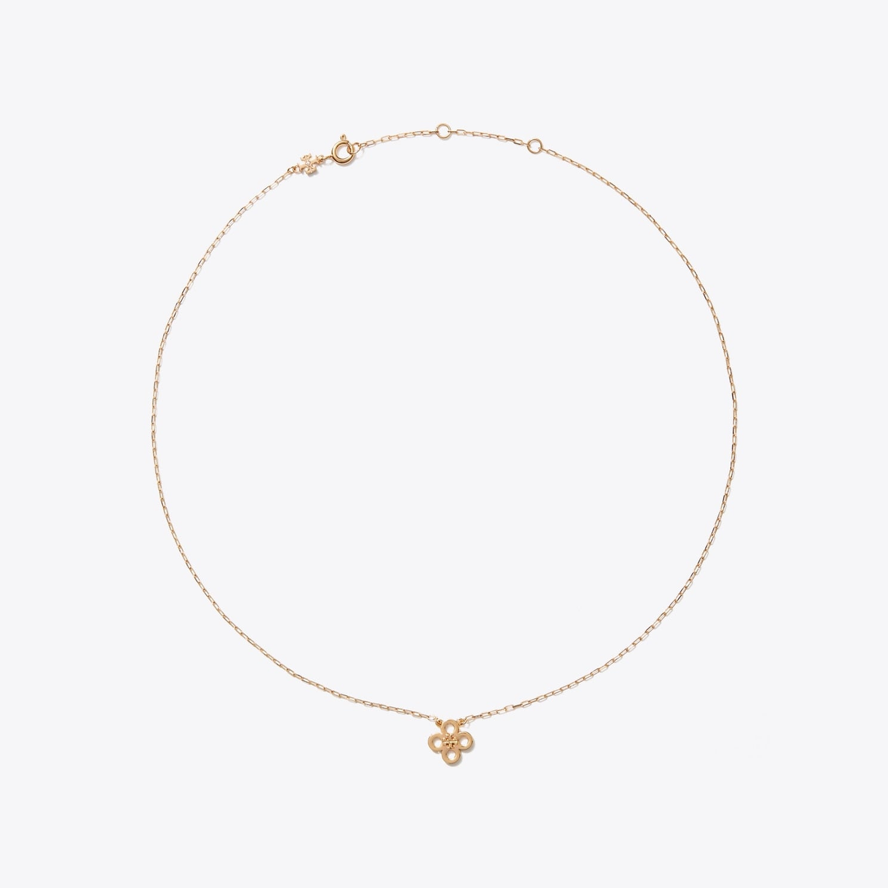 Forget Me Not Clover Pendant Necklace